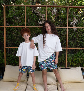 Grey Clouds Kids Pshorts