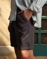 Grey Gabardine Shorts - Image 4