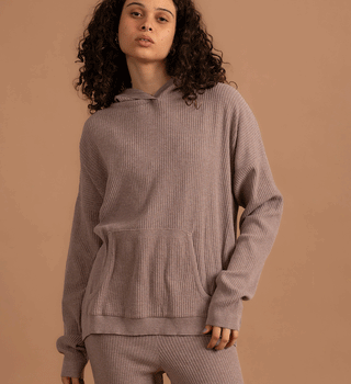Greige Ribbed Knit Pullover