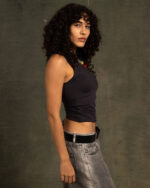 Grey Sleeveless Cropped Top - Image 3
