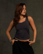 Grey Sleeveless Top
