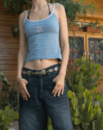 Grey Spaghetti Strap Top - Image 2