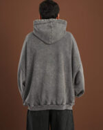 Grey Washed Balloon Fit Hoodie - Image 8