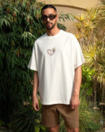 Hugs Over Drugs Printed Oversized Tee - Image 5
