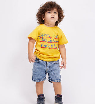 I Live With My Parents Printed Kids Tee