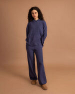 Indigo Ribbed Knit Pants - Image 2