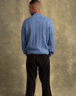 Jean Blue Cable Knit Sweater - Image 4