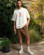 Khaki Gabardine Shorts