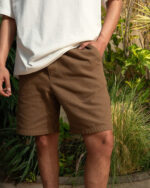 Khaki Gabardine Shorts - Image 2