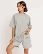 Light Grey Basic Oversized Tee - Image 2