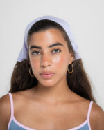 Lilac Striped Bandana - Image 2