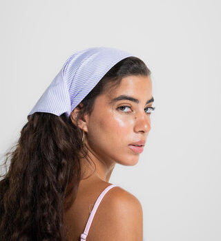 Lilac Striped Bandana