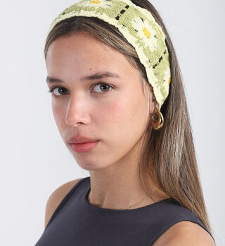 Lime Mini Crochet Bandana