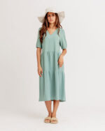 Mint Ruffled Midi Dress - Image 2