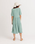 Mint Ruffled Midi Dress - Image 4