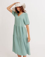 Mint Ruffled Midi Dress - Image 3