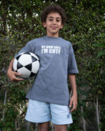 Mom Says I'm Cute Oversized Kids Tee - Image 2