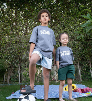 Mom Says I'm Cute Oversized Kids Tee