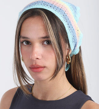 Multi-Color Crochet Bandana