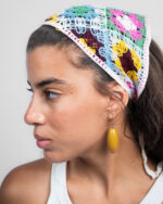 Multicolor Floral Crochet Bandana