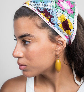 Multicolor Floral Crochet Bandana
