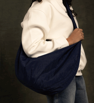 Navy Blue Slouchy Sling Bag