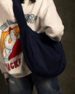 Navy Blue Slouchy Sling Bag - Image 2