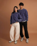 Navy Blue Washed Crewneck - Image 2
