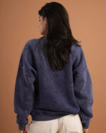 Navy Blue Washed Crewneck - Image 8