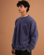 Navy Blue Washed Crewneck - Image 4