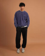 Navy Blue Washed Crewneck - Image 3