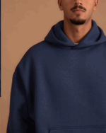 Navy Heavy Boxy Hoodie - Image 6