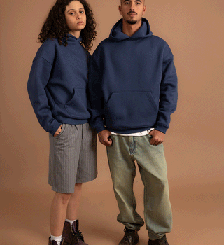 Navy Heavy Boxy Hoodie