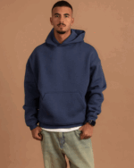 Navy Heavy Boxy Hoodie - Image 2