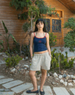 Navy Spaghetti Strap Top