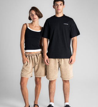 Oak Wide-Leg Washed Sworts