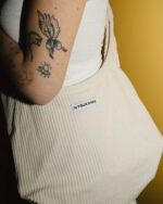Off White Corduroy Bow Bag - Image 2
