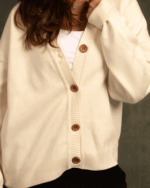 Off-White Drop Shoulder Cardigan - Image 3