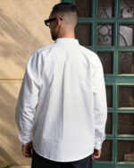 Off White Oversized Oxford Shirt - Image 3