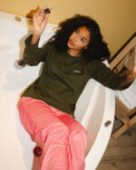 Olive Basic Long Sleeve Tee - Image 2