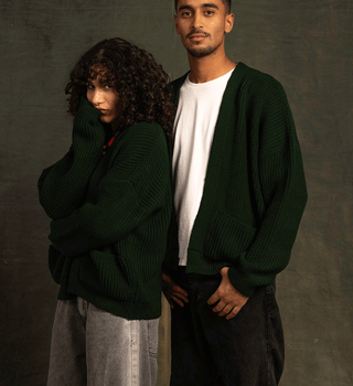 Olive English Knit Cardigan