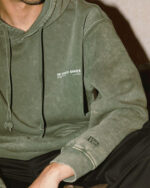 Olive Green Acid Washed Hoodie - Image 4