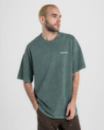 Olive Green Acid Washed Oversized Tee - Image 2