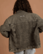 Olive Oversized Denim Jacket - Image 5