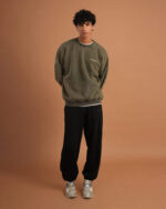 Olive Washed Crewneck - Image 2