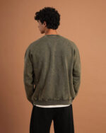 Olive Washed Crewneck - Image 4