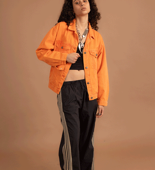 Orange Denim Jacket