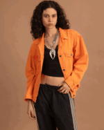 Orange Denim Jacket - Image 4