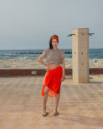 Orange Maxi Flowy Wrap