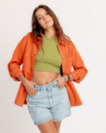 Orange Overshirt Jacket - Image 3